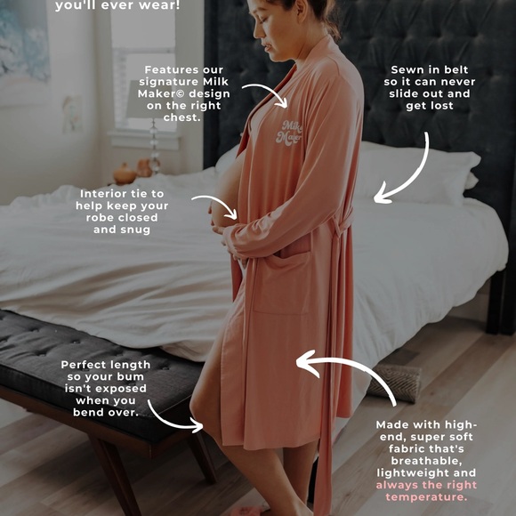 the little milk bar robe with attached belt - Picture 3 of 4